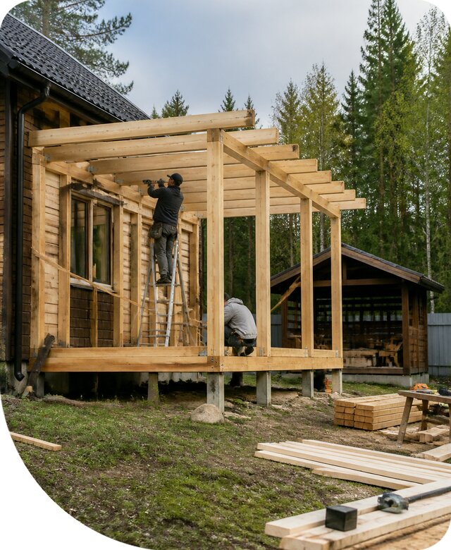 Строительство пристроек и построек на участке в Евпатории