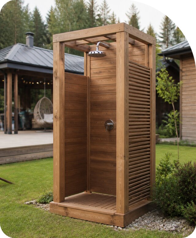 Деревянный летний душ в Евпатории по цене от 36866 р | РадиДОМА-Евп